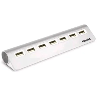 Hamlet XHUB7020AL Hub 7 Porte USB 2.0 in Alluminio