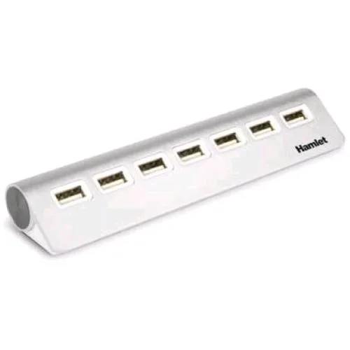 Hamlet XHUB7020AL Hub 7 Porte USB 2.0 in Alluminio