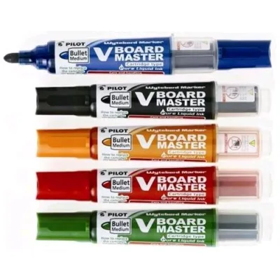 Pilot V Board Master Marcatore per Lavagna Punta Tonda 2.30/5 mm Col. Assortiti Conf 5 Pz.