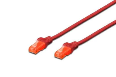 Digitus Cavo di Rete Patch U/UTP Cat 6 Lszh 1 m Rosso
