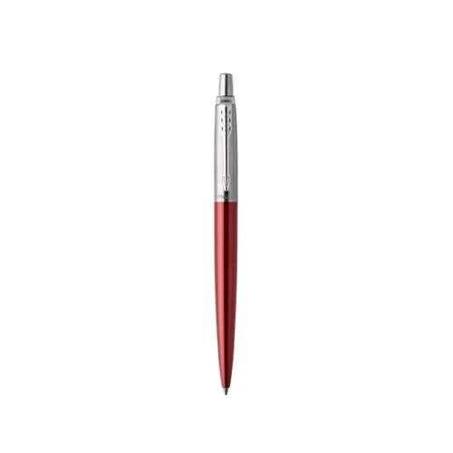 Parker Jotter Core Kensington Penna Sfera Inchiostro Blu Punta Media Conf. Regalo Colore Red Puntale Cromato