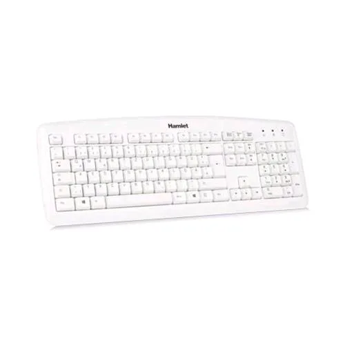 Hamlet XKKITA2-D1W-WH Tastiera USB Layout Tedesco Colore Bianco