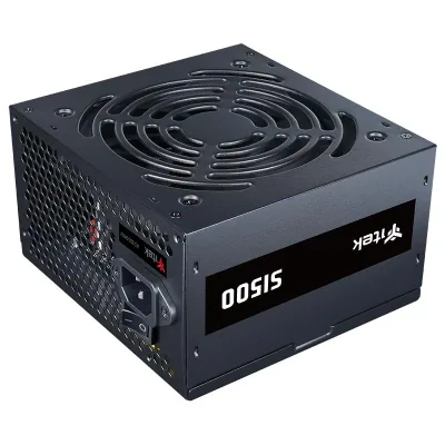 ITEK SI500 Alimentatore 500 W 80 Plus PFC Attivo Silent Fan 12cm 3 Connettori SATA - Eps (4+4 Poli) ATX 20+4 Pin Nero