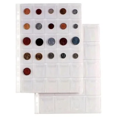 Sei Rota Ercloe Buste Porta Monete in Pvcliscio CM 21X29.7 A4 30 Spazi Trasparente Conf 10 Pz.