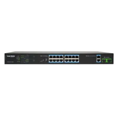 Vultech VS-POE2164GE-200W Switch Non Gestito POE+ 16 Porte 10/100 Fe + 2 Porte + 2 Porte Uplink 10/100/1000 Ge + 2 Porte Uplink