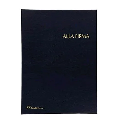 Fraschini Libro Firma 14 Intercalari in Dermoide 240X340 mm Col. Blu
