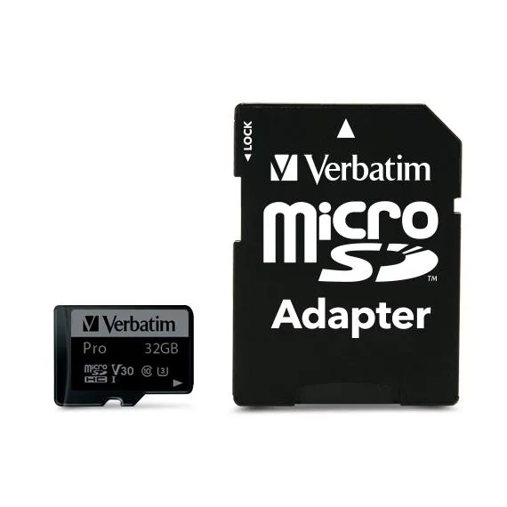 Verbatim 47041 Micro SD HC 32GB Classe 10 Funzione Protezione Dati con Adattatore SD
