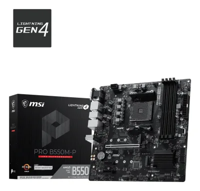 MB MSI PRO B550M-P AM4 4D4 2M.2 4S3 3PCIE 7USB3 6USB D-SUB/HDMI/DP MATX