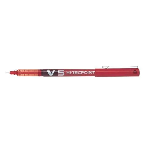 Pilot V5 Hi-Tecpoint Penna Roller Punta 0.5 mm Colore Rosso Conf. 12 Pz.