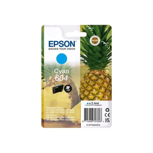 Epson 604 CARTUCCIA INK CIANO 2.4 ML BLISTER CON ALLARME PER Expression Home XP-4200; Home Cinema 3200; Stylus Photo 2200