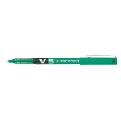 Pilot V5 Hi-Tecpoint Penna Roller Punta 0.5 mm Colore Verde Conf. 12 Pz.