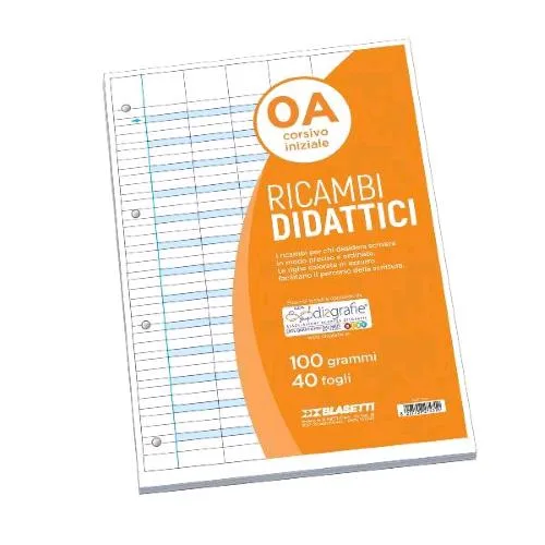 Blasetti Ricambi Didattici A4 100 g Righe 0A 40 Fogli Bianco