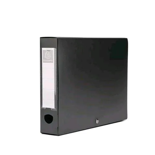 Exacompta Soft Plastic Cartella Porta Progetti in PP C/Bottone 240X320 mm Dorso 8 cm Col. Nero