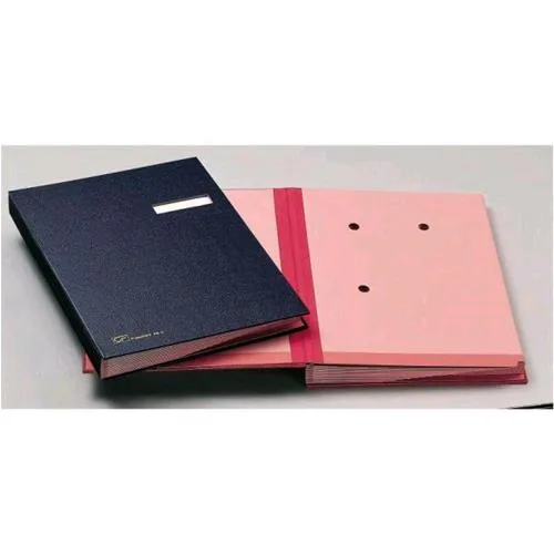 Fraschini Libro Firma 18 Intercalari in Dermoide 240X340 mm Col. Blu