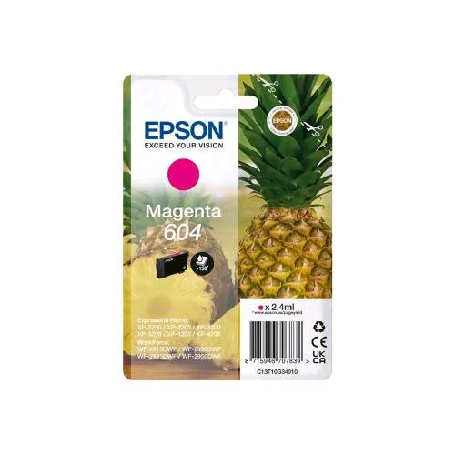 Epson 604 CARTUCCIA INK MAGENTA 2.4 ML BLISTER CON ALLARME PER Expression Home XP-4200; Home Cinema 3200; Stylus Photo 2200