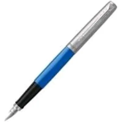 Parker Jotter Originals Penna Stilografica Punta Media Inchiostro Nero e Blu Fusto Blu
