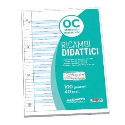 Blasetti Ricambi Didattici A4 100 g Righe 0C 40 Fogli Bianco