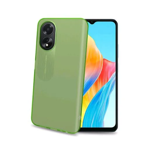 Celly Oppo A18/A38 Cover in Morbido Tpu Trasparente Verde