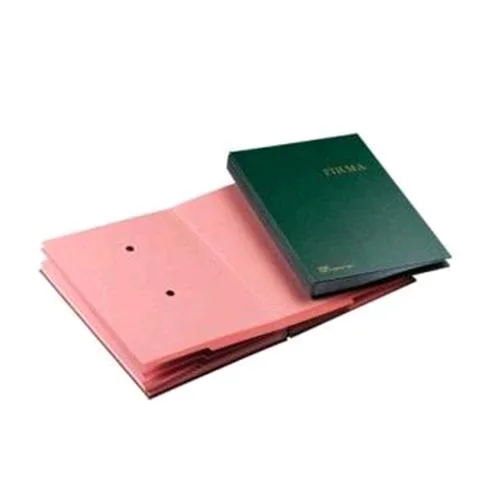 Fraschini Libro Firma 18 Intercalari in Dermoide 240X340 mm Col. Verde