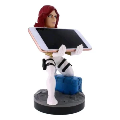 Exquisite Gaming Black Widow White Suit Cable Guy Supporto per Controller/Smartphone