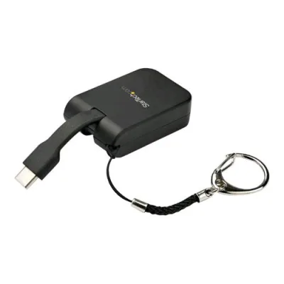 Startech Adattatore Convertitore Portatile da USB-C Maschio a HDMI Femmina Supporto 4K con Cavo Integrato e Portachiavi