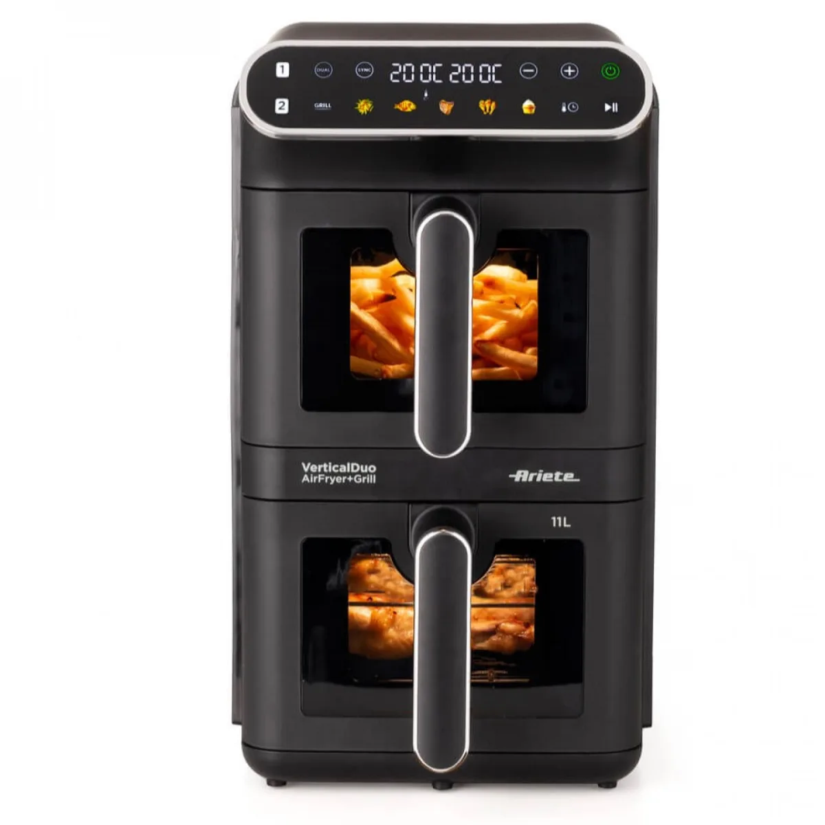 FRIGGITRICE AD ARIA DOPPIO CESTELLO 552 11 ARIETE CON FINESTRA ARI 4640
