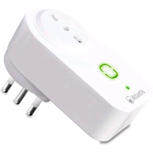 Atlantis Land Atlantis A17-SS16A Smart Plug Wi-Fi Presa Elettrica Controllata con Interruttore Controllo da Remoto Timer Compatibile con Amazon Alexa Google Home App Android e Ios Bianco