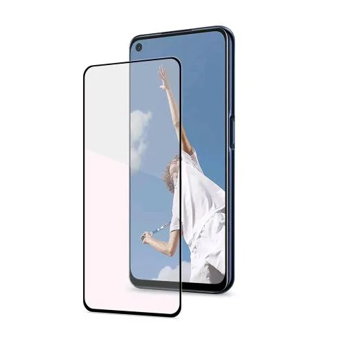 Celly Oppo A72/A52/A92 Full Glass Proteggi Schermo in Vetro Temperato 9H Anti Impronte Nero Trasparente
