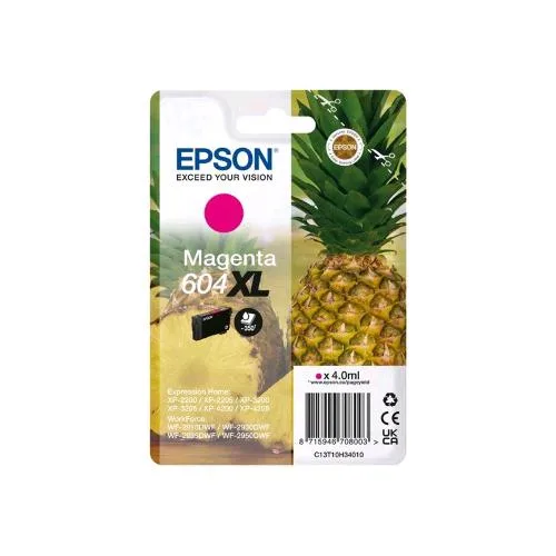 Epson 604XL CARTUCCIA INK MAGENTA 4 ML BLISTER CON ALLARME PER Expression Home XP-4200; Home Cinema 3200; Stylus Photo 2200