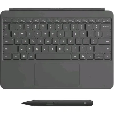Microsoft Surface Pro Keyboard 12" Tastiera con Touchpad - Retroilluminato Dock Magnetico Qwerty con Slim Pen per Surface Pro Copilot+ PC For Business