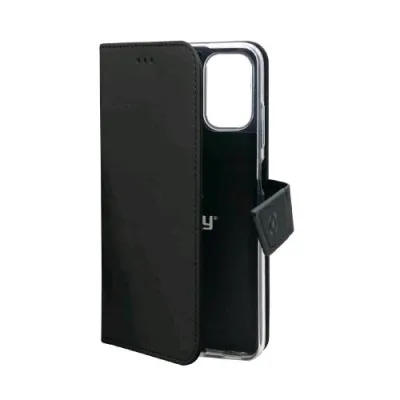 Celly Oppo A74 5G Wally Custodia a Portafoglio in Similpelle Nero