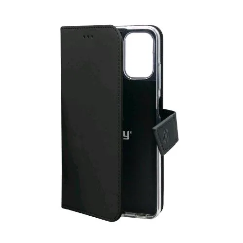 Celly Oppo A74 5G Wally Custodia a Portafoglio in Similpelle Nero