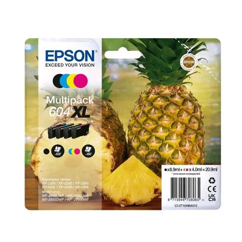 Epson 604XL Cartuccia Ink-Jet Originale Resa Elevata XL Nero Ciano Magenta Giallo