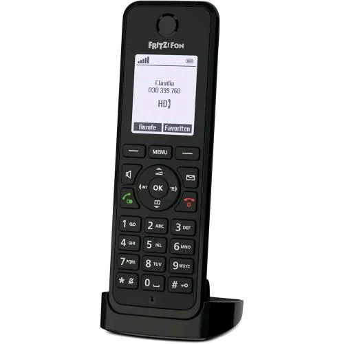 Fritz! Fon M3 Edition International Telefono DECT Comfort, Display Monocromatico da 1,8 Pollici, Telefonia HD, Chiamate Vivavoce Full Duplex, Batteria Lunga Durata, Trasmissione Vocale Crittografata