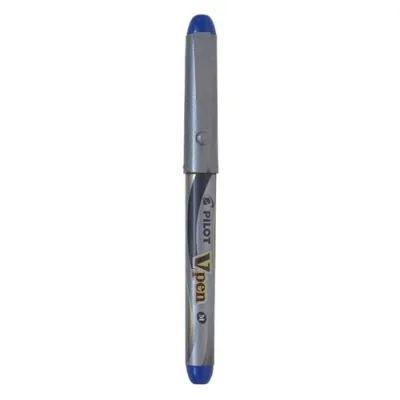 Pilot Vpen Penna Stilografica Usa e Getta Inchiostro Blu Punta Triangolare 0.50mm Colore Grigio Conf 12 Pz.