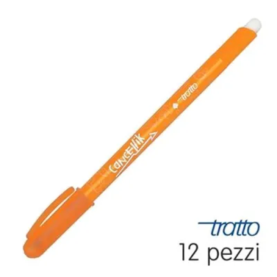 Tratto Cancellik Penna a Sfera Cancellabile Inchiostro Arancione Conf 12 Pz.