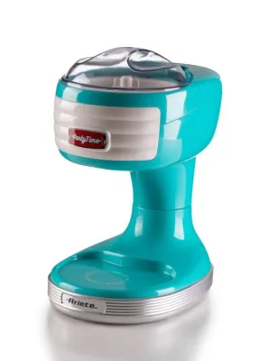 Ariete 76 Ice Crusher Party Time Tritaghiaccio Elettrico 30 W Cestello Tritaghiaccio Removibile Lame in Acciao Inox Azzurro