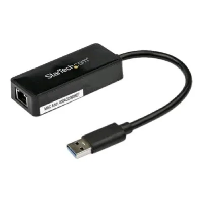 Startech Adattatore di Rete Ethernet da USB-A 3.0 Nic Maschio a RJ-45 Gigabit Ethernet Femmina Nero