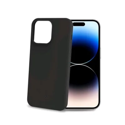 Celly Apple iPHONE 15 Pro Cover in Morbido Tpu con Finiture Soft Touch Black