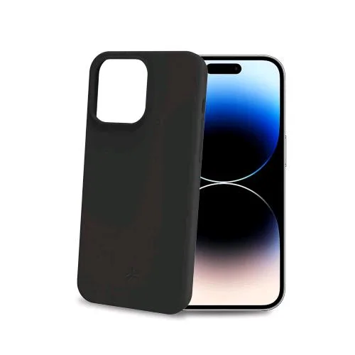Celly Apple iPHONE 15 Pro Cover in Morbido Tpu con Finiture Soft Touch Black