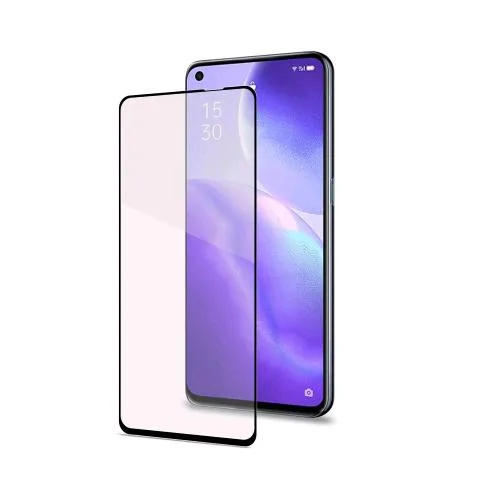 Celly Oppo Find X3 Lite 5G Full Glass Proteggi Schermo in Vetro Temperato 9H Nero Trasparente