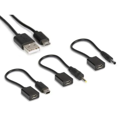 Hamlet XPW12MOB Caricabatterie da Auto Uscita USB + 4 Connettori Alimentazione 2.000MA Colore Nero Garanzia Italia