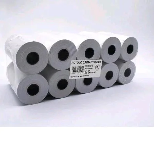 Rotolificio Pugliese Rotolificio Puglese Rotolo in Carta Termica 109.5 mm x 42 m Anima 18 mm Bianco Conf 10 Pz.