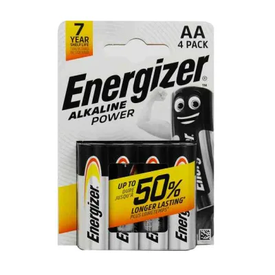 Energizer AA-LR6 Stilo AA Batterie Alkaline Conf 4 Pz.