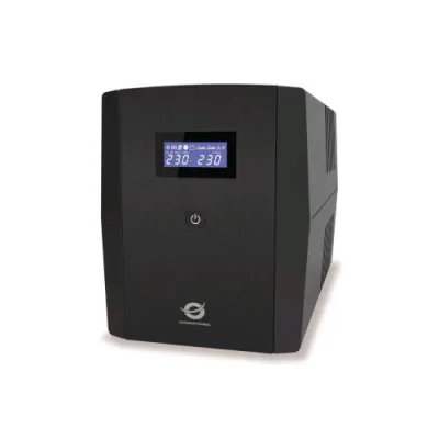 Conceptronic ZEUS08EM UPS 1500VA/900W a Liena Interattiva Avr Integrato Schuko - 1 Porta USB 3 Prese Iec EU + 2 Prese Schuko Nero