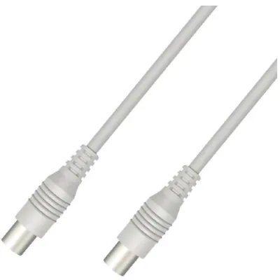 Nilox Cavo Antenna Connettore 9.5mm (Iec 169-2) Maschio/Femmina Adattatore Maschio–Maschio Incluso Confezione 3 m Bianco