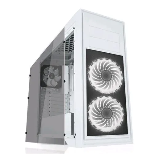 ITEK Titan 05 Advanced Case Midi-Tower Gaming Ventole 3X12CM (2 Ventole LED RGB) Finestra Trasparente Colore White