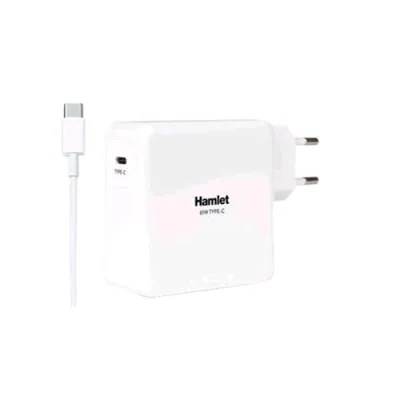 Hamlet XPWNB65TC Alimentatore per Notebook USB Type-C Power Delivery 61W Bianco