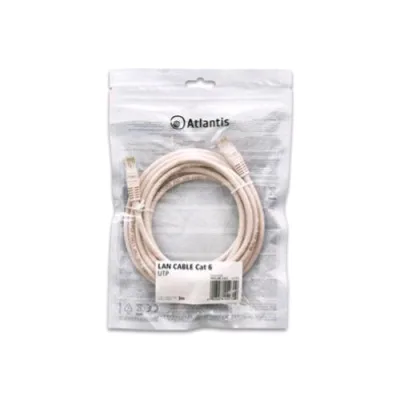 Atlantis Land Atlantis Cavo di Rete in Rame Patch Cat 6 UTP Schermato 3 m