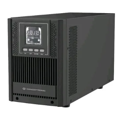 Conceptronic ZEUS52ES2K UPS 2000VA 1800W Online Tower - Hid USB, Porta Epo, 4 x Schuko; 1 Seriale RS232, 1 x USB Nero